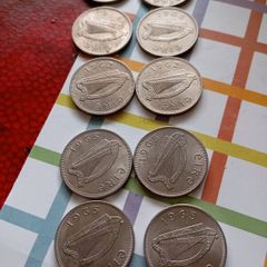 mint 2 shilling coins.   various dates