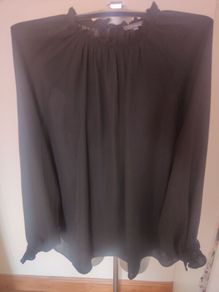 Black long sleeve Primark blouse size UK18 EU46 Perfect condition postage included