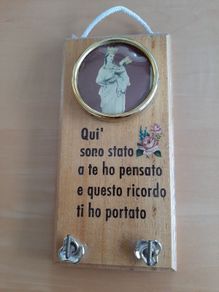 Vintage religious key hook