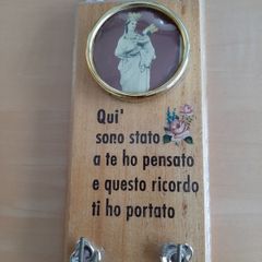 Vintage religious key hook