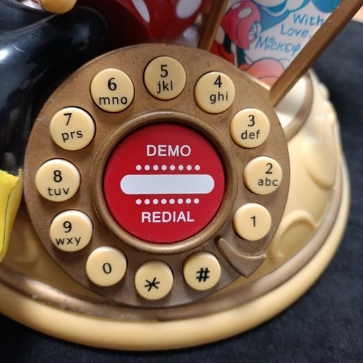 Vintage 1990s Minnie Mouse Desk Telephone Push Button Talking Phone Disney