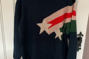jumper Bnwt navy patterned front Monsoon jumper large rrp 64 euro