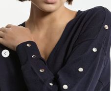 Karen Millen navy v neck jumper