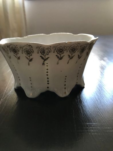 Vintage White Sugar Bowl and Jug