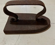Antique French FM cast iron flat iron