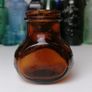 59 - Beautiful Vintage 4oz Bovril Dark Brown Glass Embossed Letters Jar Image 3