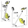 Foldable Exercise Bike, Indoor Fitness Bicycle Trainer with 8-level Magnetic Resistance and LCD Monitor, Yellow Image 3