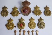 Vintage Collection of Irish regiments cap and collar badges