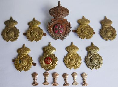 Vintage Collection of Irish regiments cap and collar badges