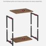 Set of 2 End Tables - Rustic Brown & Steel Side Tables for Small Spaces Image 8