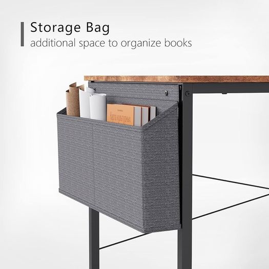 FREE EXPRESS SHIPPING Writing Computer Desk, Office Work Desk for student and worker, Laptop Table with Storage Bag and Headphone Hook,Modern Simple Style Desks for Bedroom, Home