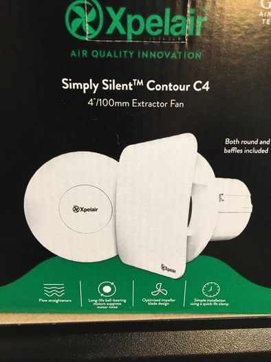 SImply Silent Bathroom Fan 4" with Humidistat