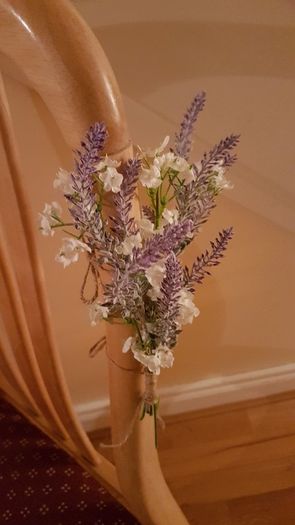 Lavender chair/ pew ends