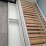 White single bed with underneath pull out bed and 2 storage draws Image 5
