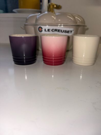 le Creuset set of 3 espresso cups