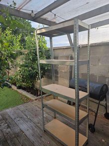 Shelving rack for garden shed
