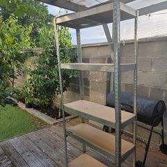 Shelving rack for garden shed