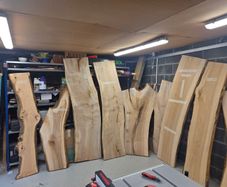 Live edge Ash Slabs hardwood kiln dried