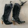Black Suede Boots -As New - Very Stylish Image 2