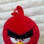 Angry Birds Plush Backpack Clip Red Bird approx. 10 cm. Used Please see photos Image 2