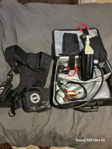 Scuba diving set, vest, cylinder, tank
