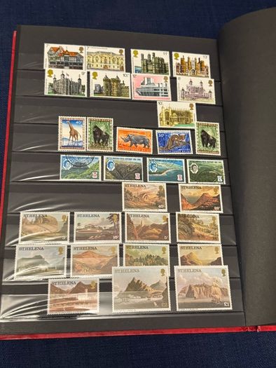 Stamp album with stamps