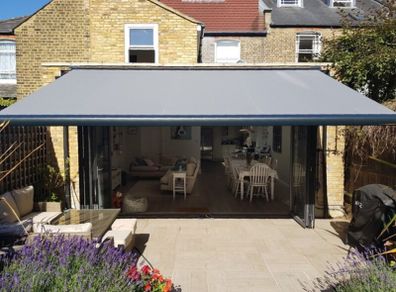 Electric Awning with Led Lights , full cassette