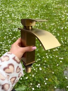 Gold brass water tap