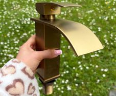 Gold brass water tap