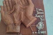 Vintage 1970's W.G. Kauders Isaiah 49:15-16 religion Christianity plaque Germany
