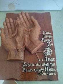 Vintage 1970's W.G. Kauders Isaiah 49:15-16 religion Christianity plaque Germany