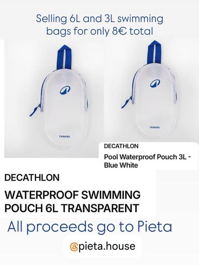 Decathlon Tribord Waterproof Swimming Pouch | 3L & 6L | Brand New | Pool | Beach | Travel