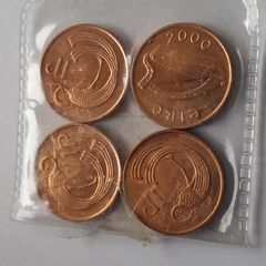 4 Red 2000 1p coins An post digital stamp included,, registered post is extra