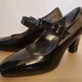 Soffice Sogno Vernice Nera Women's dressy shiny real Italian leather formal court shoes size 5.5 UK SALE Image 2