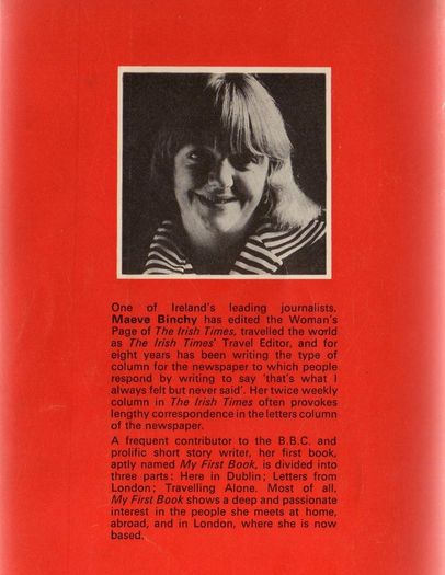Maeve Binchy - My First Book - First Edition 1970 - In Immaculate Condition - Very Rare.