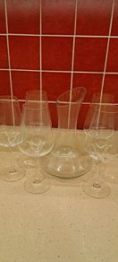 Carafe and wine glasses