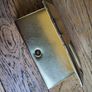 Gold color clutch bag with chain Image 4