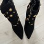 Brand New Black Suede Ankle Boots Size 6 Image 2