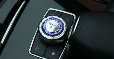 29mm Multimedia Control Button Knob Emblem Sticker Badge Logo for Mercedes Benz Merc