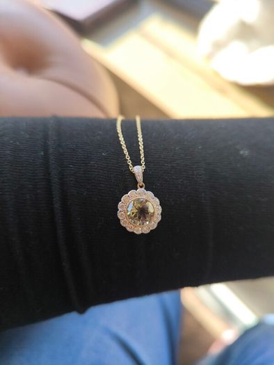 Diamond and Green Amethyst