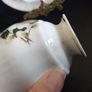 Fabulous Arklow Pottery Bone China Trio in "Display-Only" Condition - a Lovely Floral Pattern in White, Yellow and Green. Image 7
