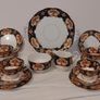 Fabulous Vintage Collectable Royal Albert Bone China Teaset for Four in the Stunning Pattern, Heirloom, Imari Style in Indigo Blue, Rust and Gilt, Mint/ Cabinet Condition Image 2