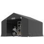 Portable garden shed, bike tent, roll-up zip door, metal frame, versatile storage, Dark gray Image 4