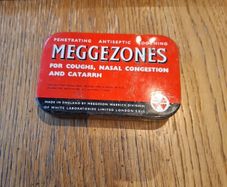 Meggezones  medicinal pastilles vintage tin box
