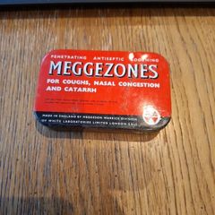 Meggezones  medicinal pastilles vintage tin box