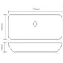 Luxury Ceramic Basin Rectangular Sink White 71 x 39 cm Image 4