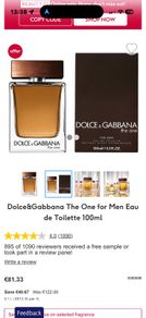 D&G The One 100ml parfum for him