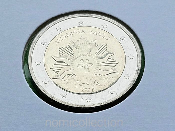 Latvia 2019 year Uncirculated 2 Euro coin.