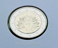 Latvia 2019 year Uncirculated 2 Euro coin.