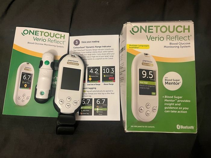 OneTouch Verio Reflect Blood Glucose Monitoring Bluetooth system for diabetics